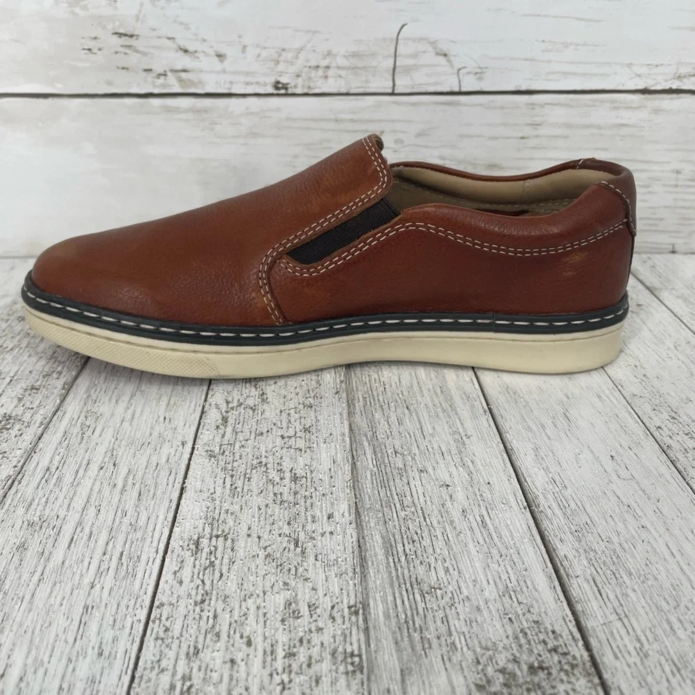Johnston & Murphy McGuffey Slip On Kids Leather Loafer‎ Size 2M Boys